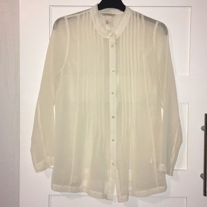 H&M sheer long blouse size 2